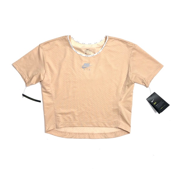 Nike Air Short Sleeve Running Crop Top 